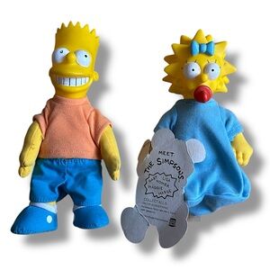 Burger King 1990 The Simpsons Bart & Maggie Simpson Dolls